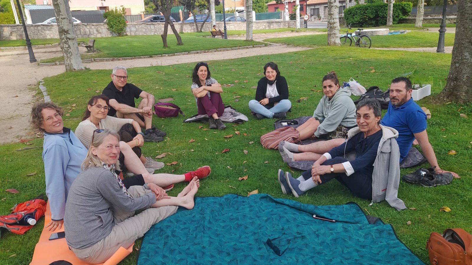 Reunión de trabajo en el parque